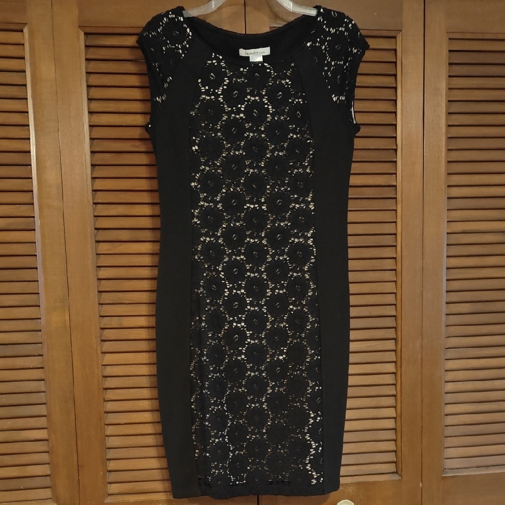 NWT Laundry by Design Black Lace Dress